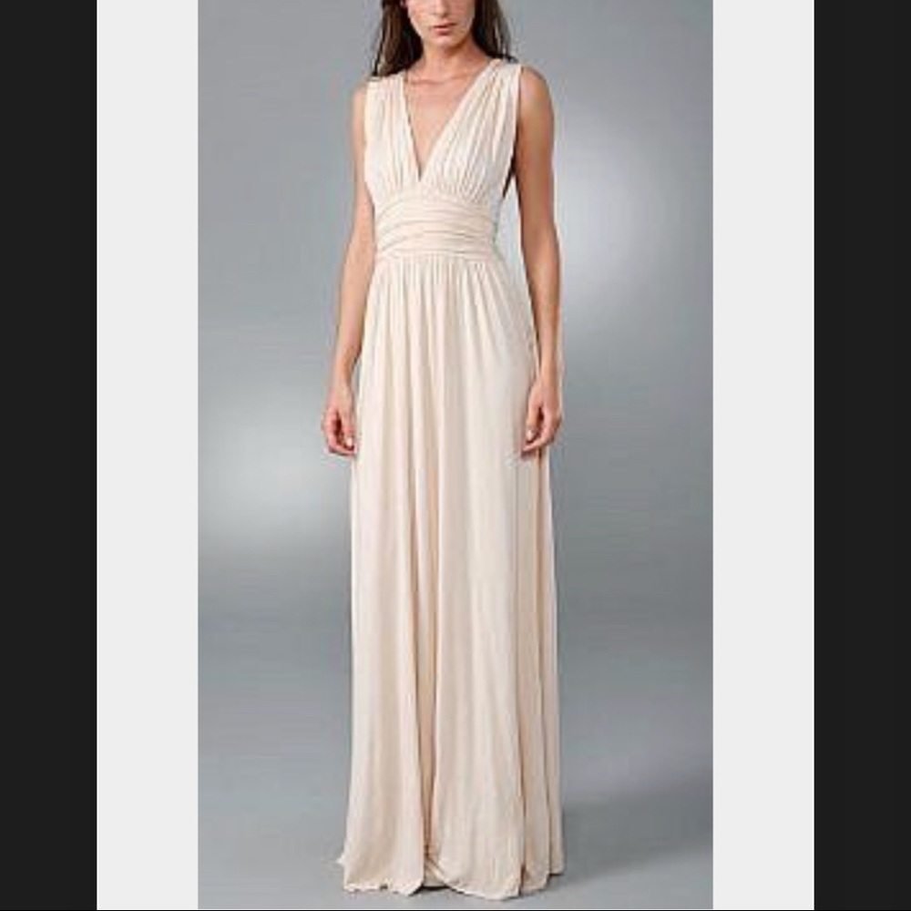NWOT Rachel Pally white low-V maxi